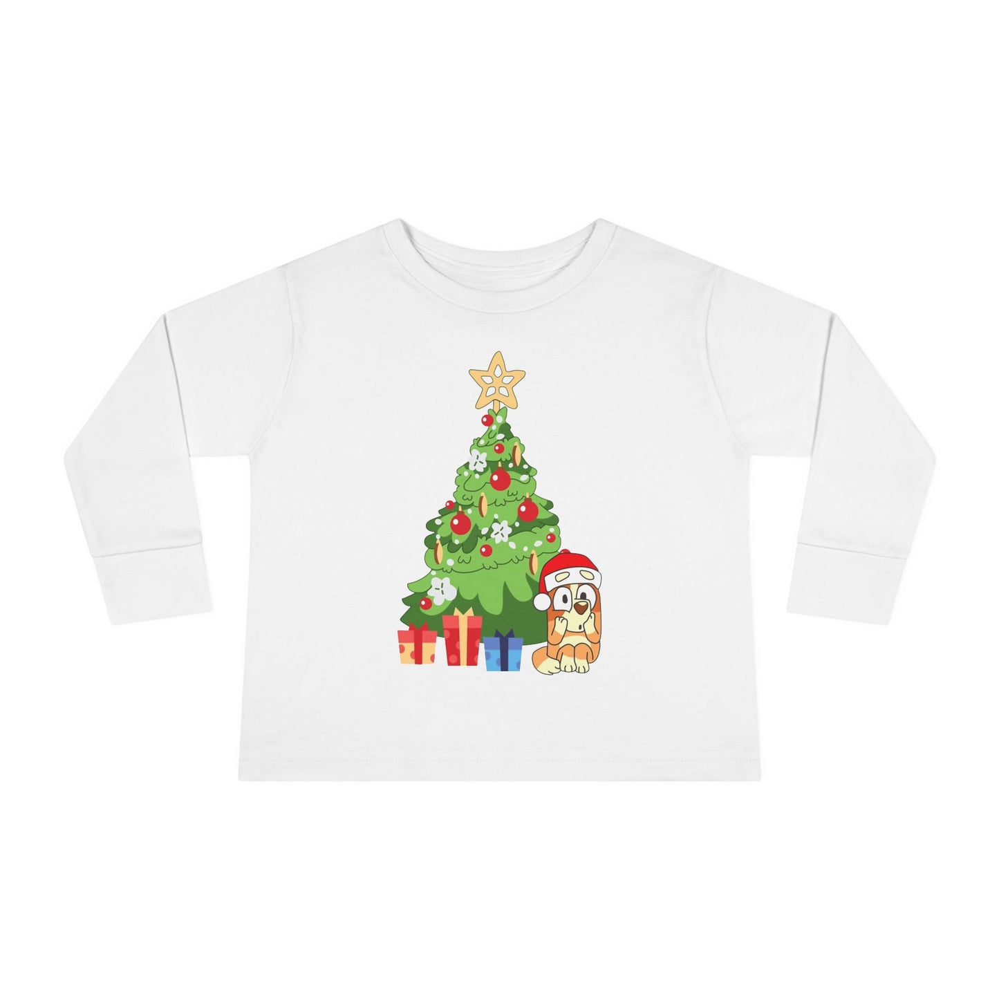 Christmas Tree Bingo Toddler Long Sleeve Tee