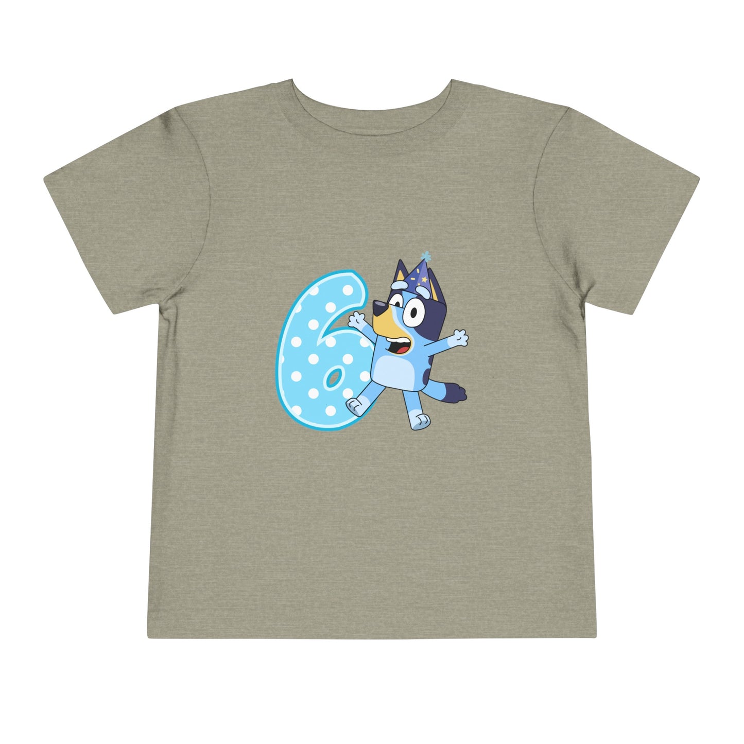 #6 Birthday Toddler Short Sleeve Tee