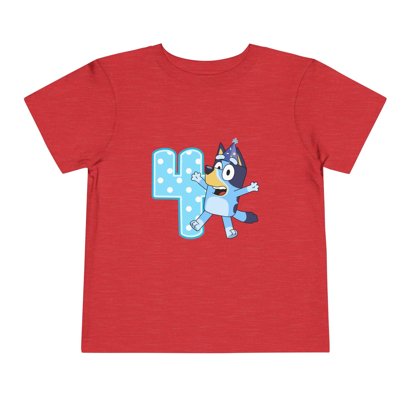 #4 Birthday Toddler Short Sleeve Tee