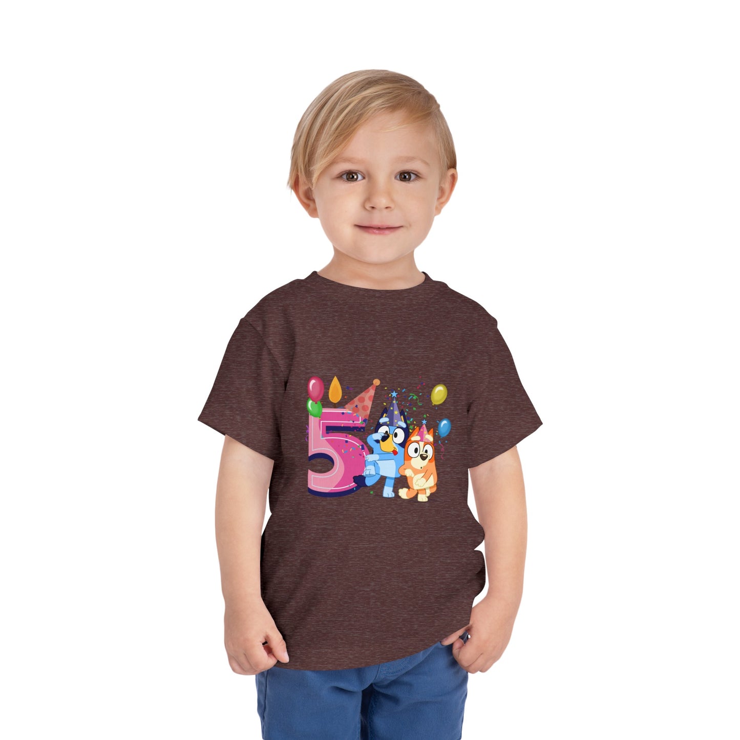 5th Birthday Toddler Short Sleeve Tee