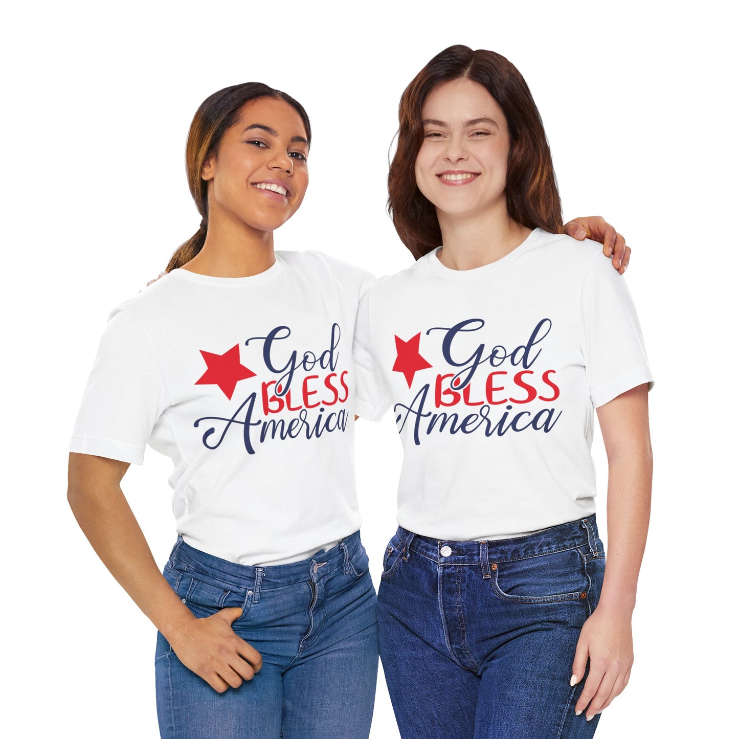 God Bless America Jersey Short Sleeve Tee