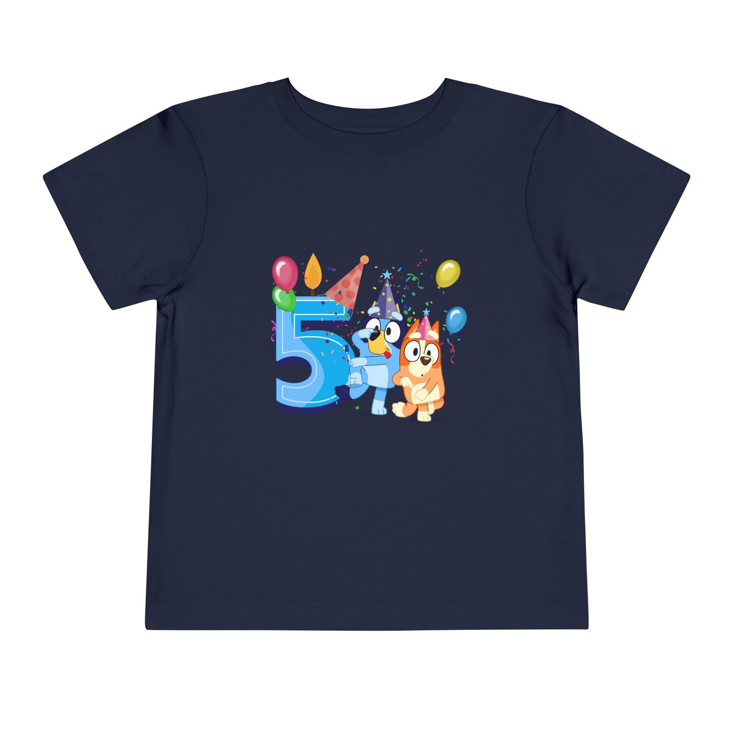 5th Birthday Toddler Short Sleeve Tee