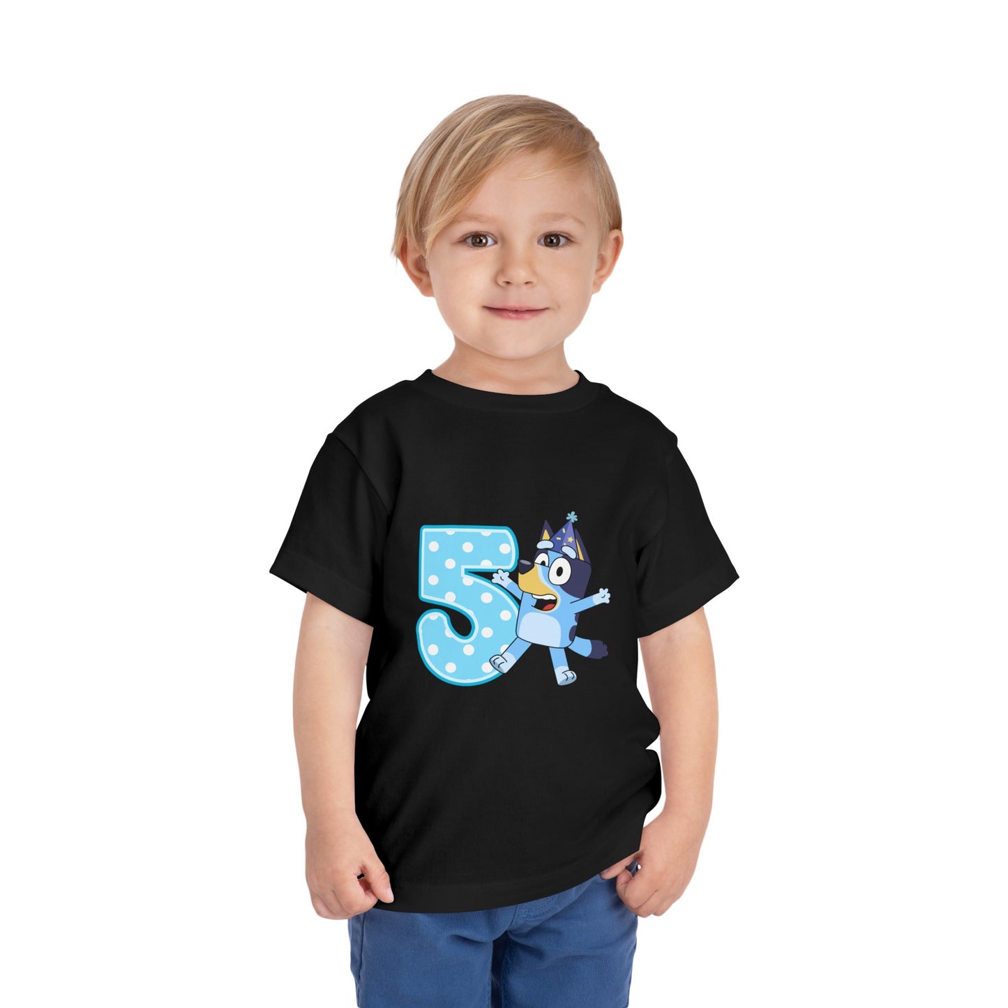 #5 Birthday Toddler Short Sleeve Tee