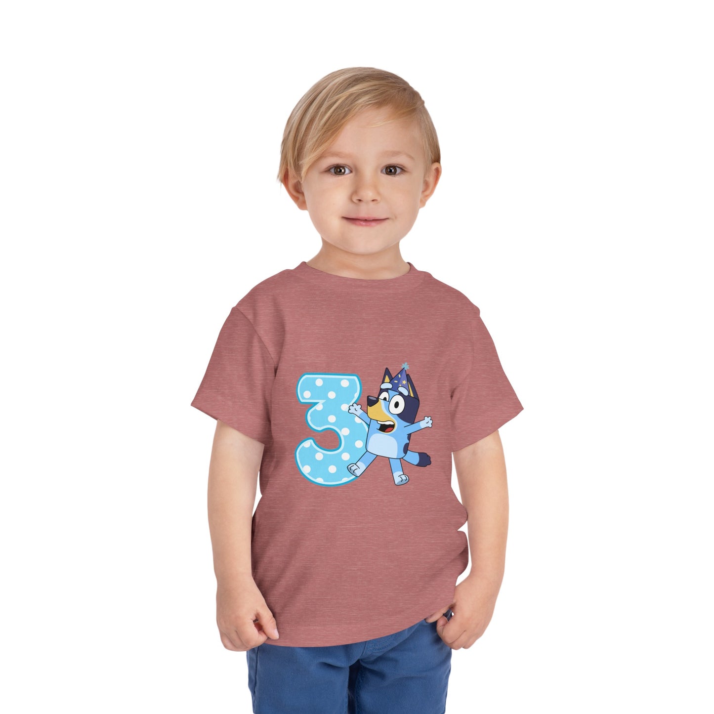 #3 Birthday Toddler Short Sleeve Tee