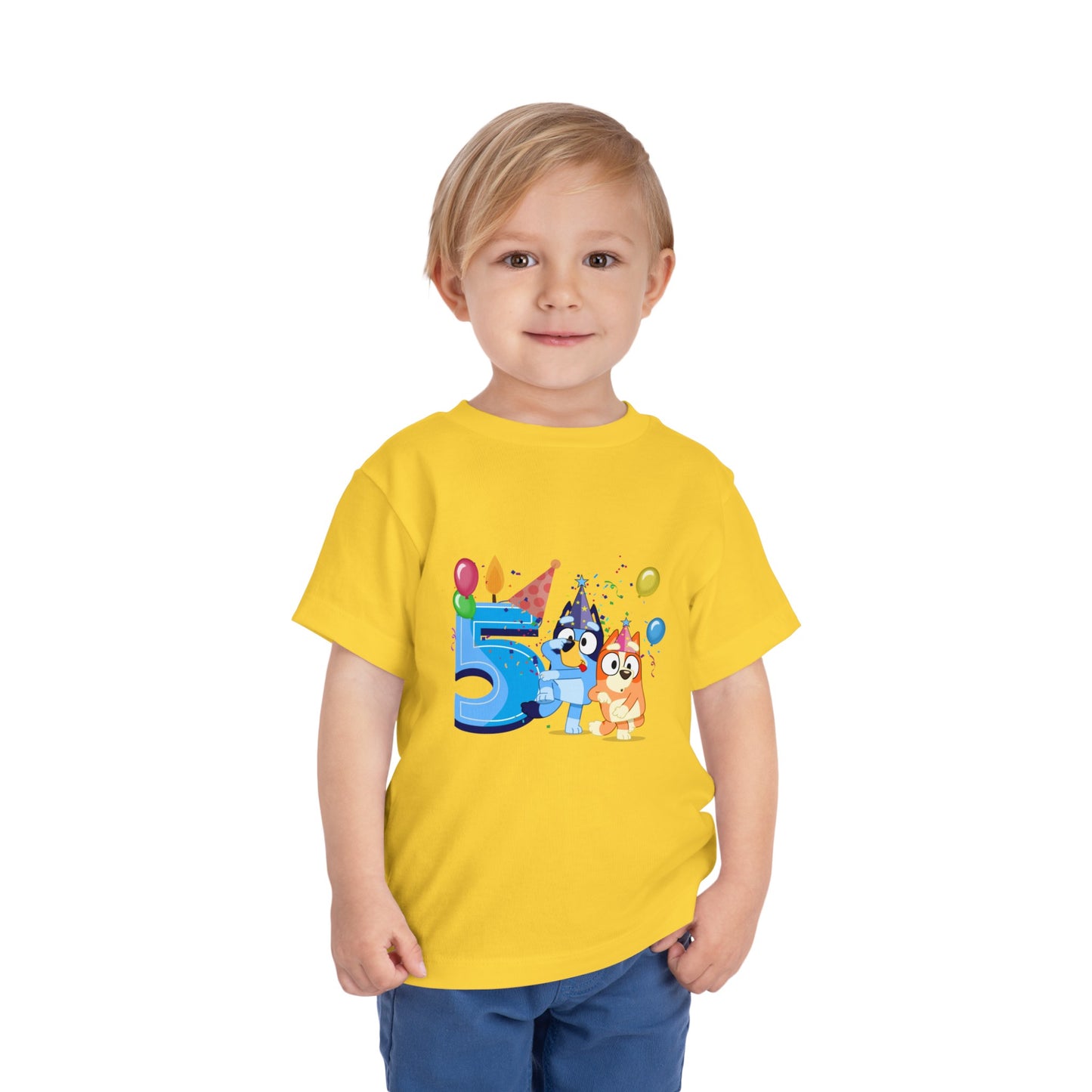 5th Birthday Toddler Short Sleeve Tee