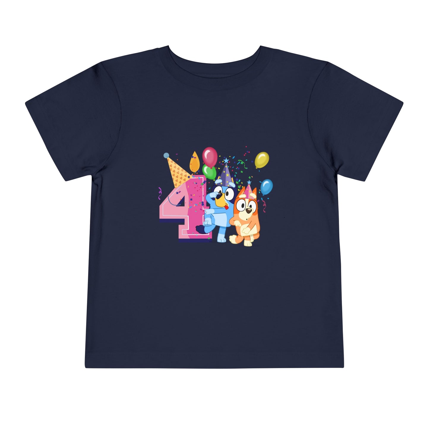 4th Birthday Toddler Short Sleeve Tee