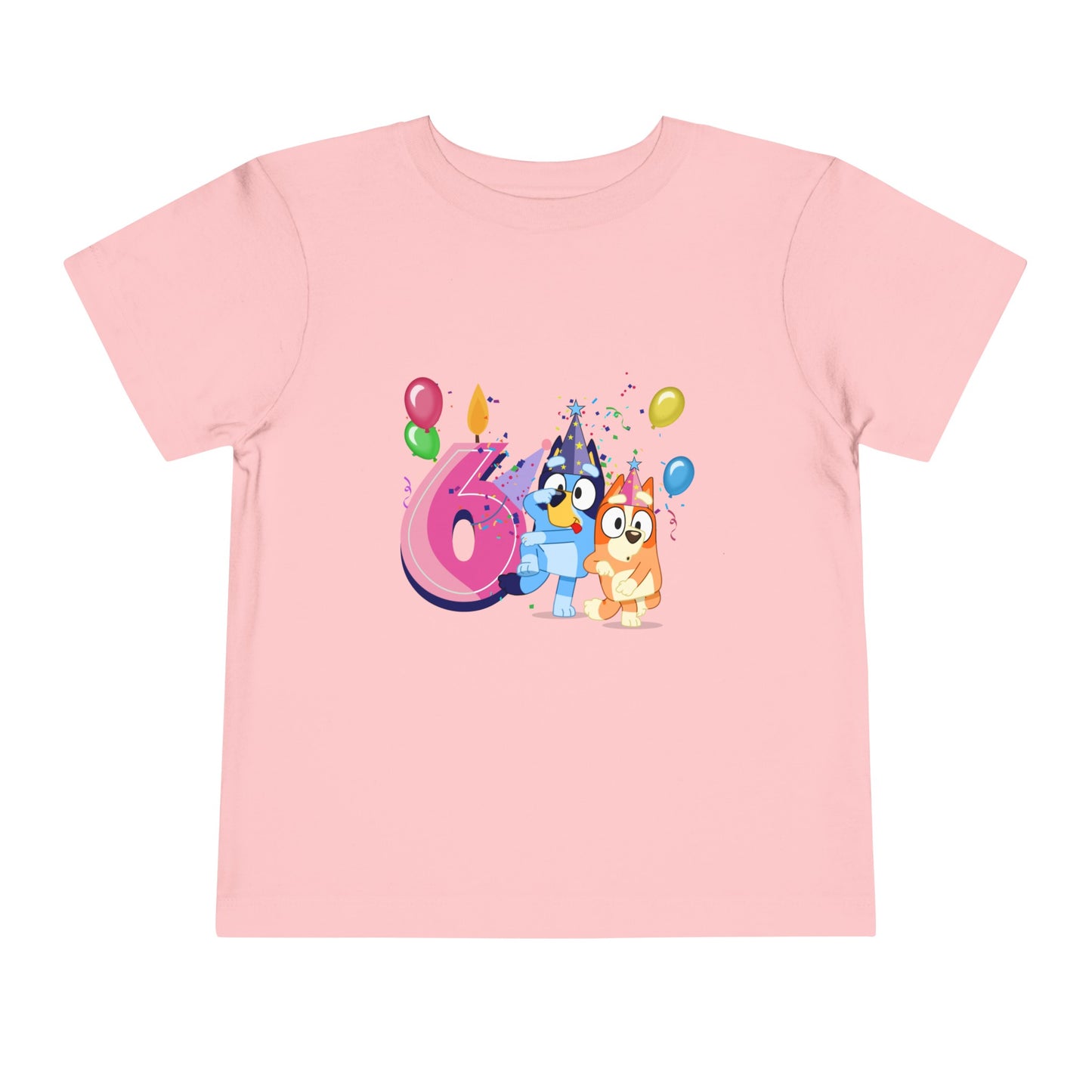 6th Birthday Toddler Short Sleeve Tee
