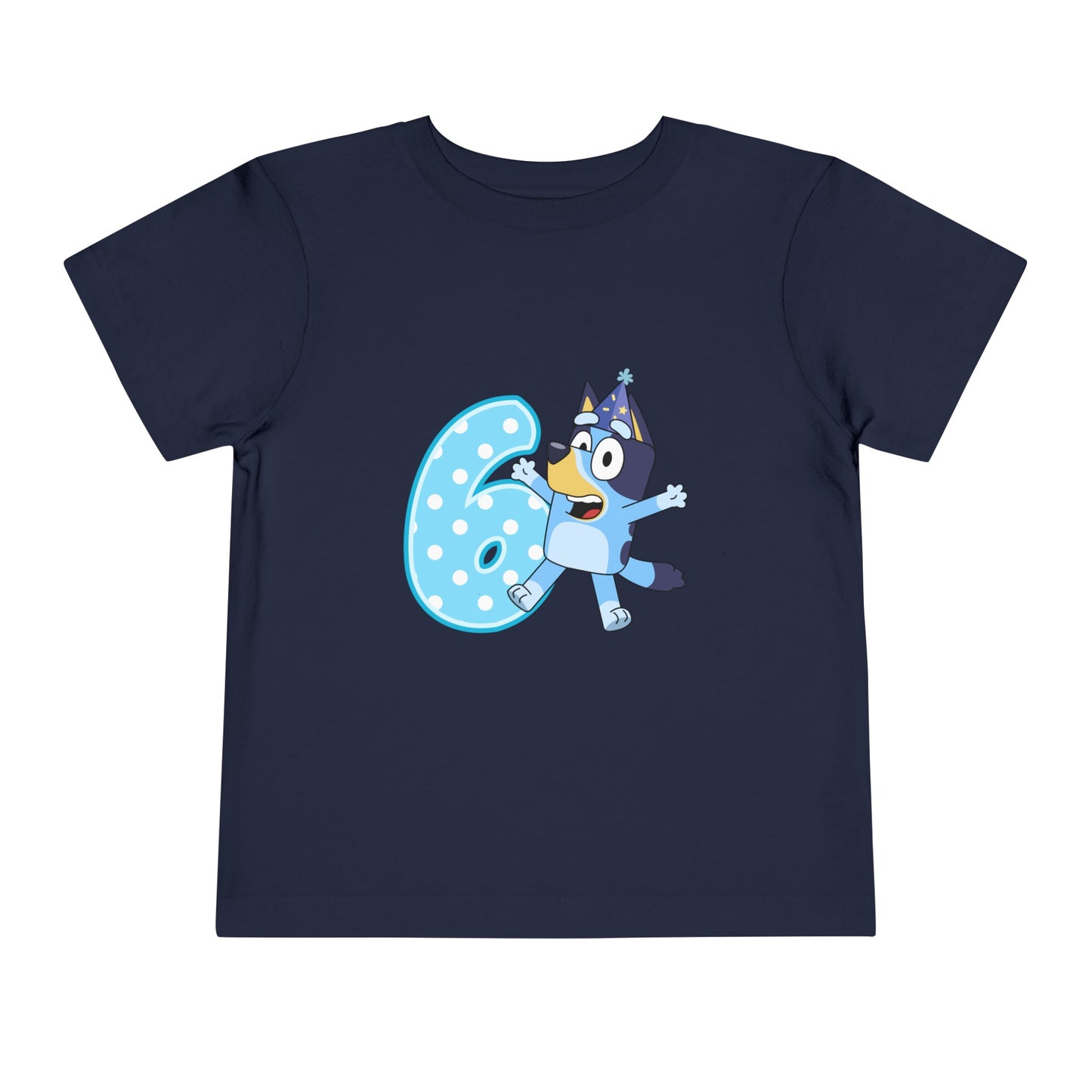 #6 Birthday Toddler Short Sleeve Tee