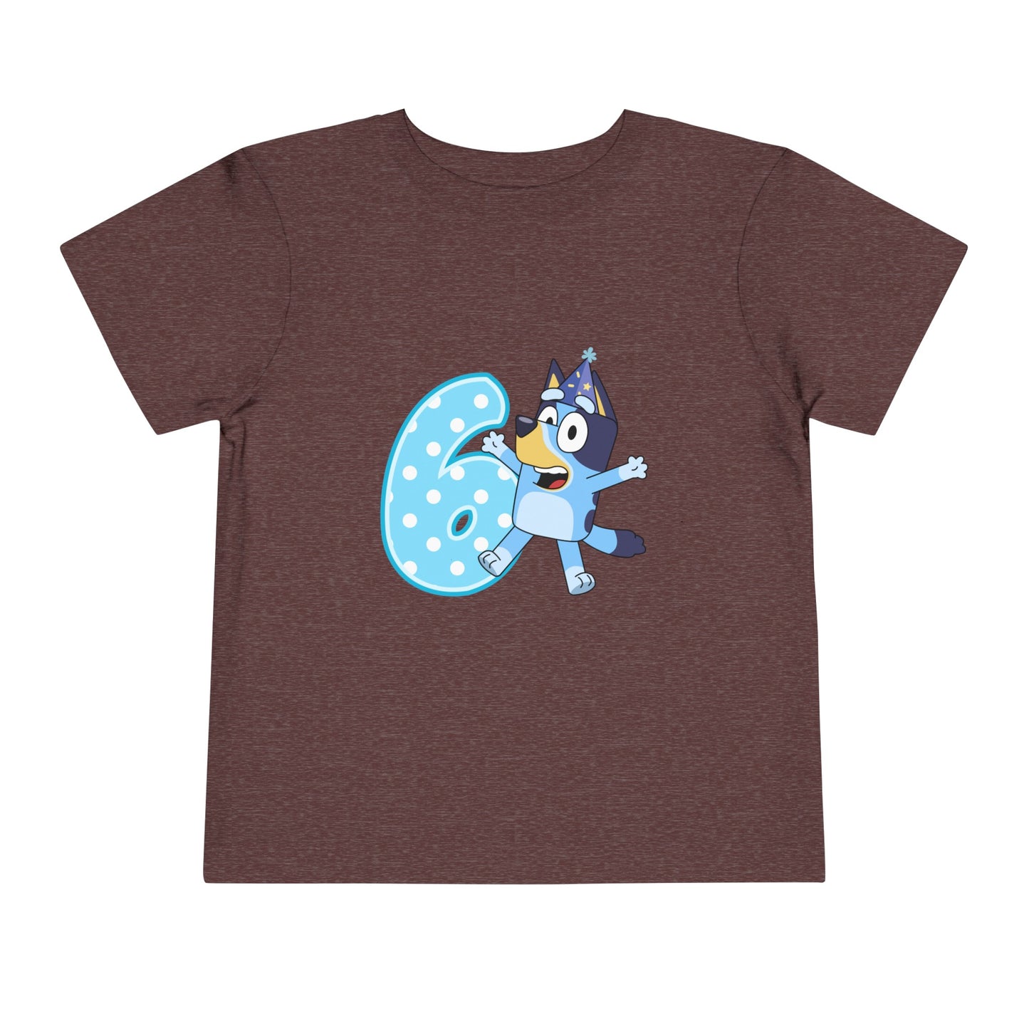 #6 Birthday Toddler Short Sleeve Tee