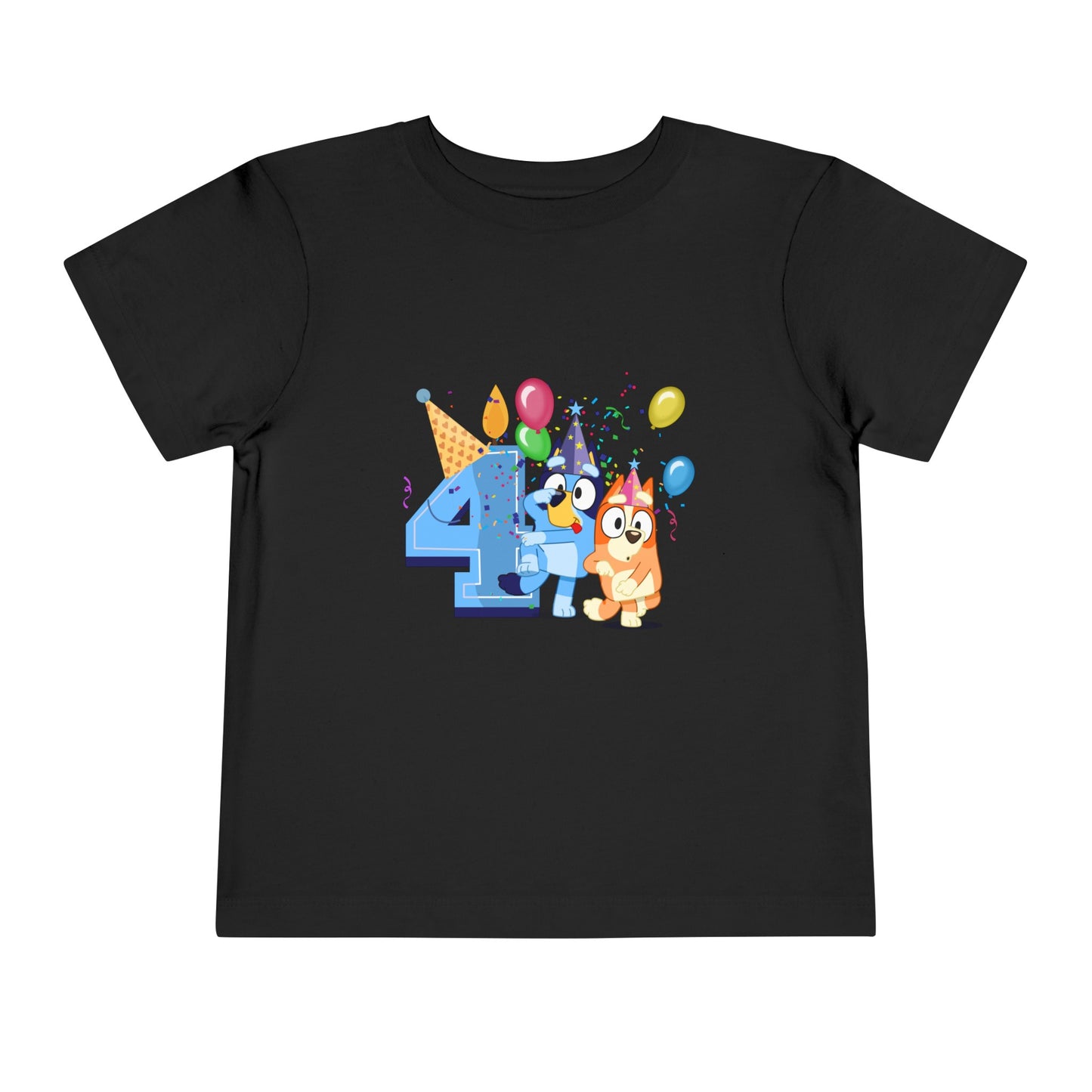 4th Birthday Toddler Short Sleeve Tee