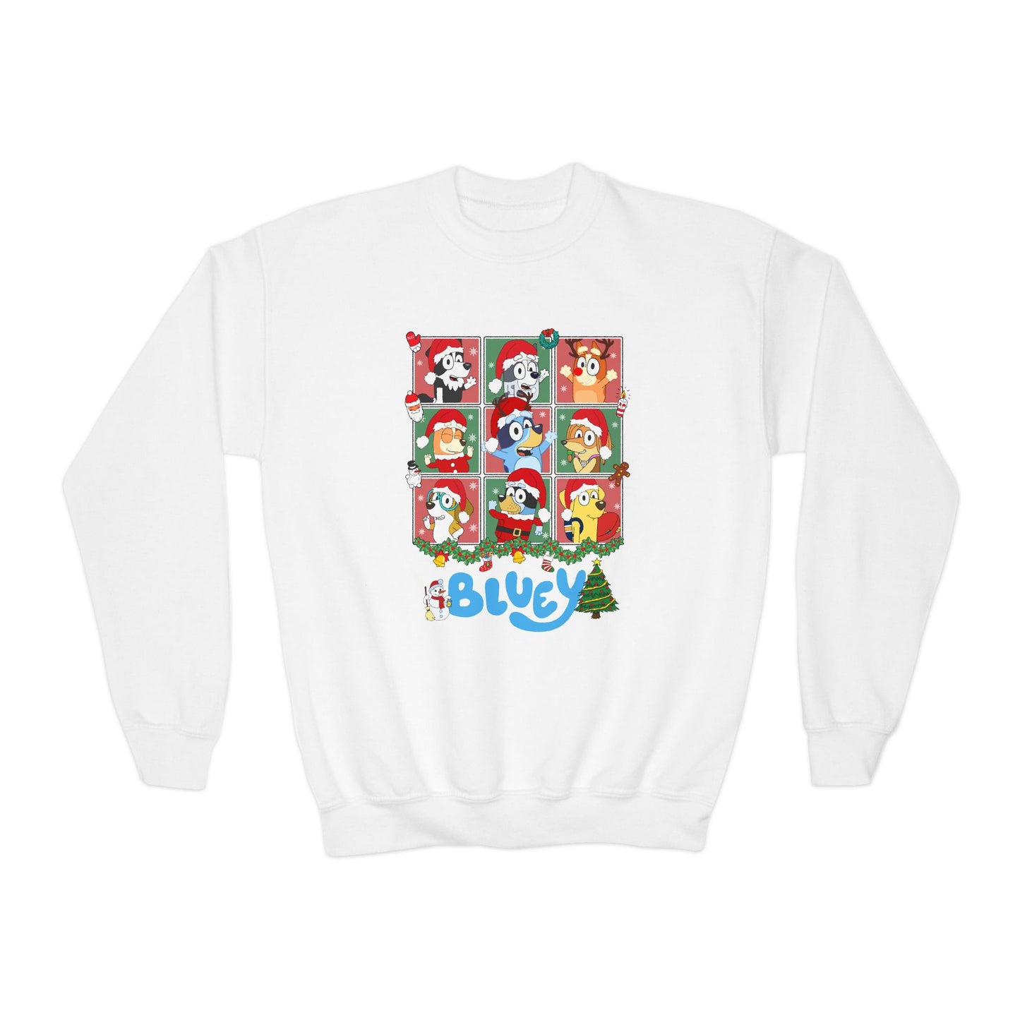 Christmas Polaroids Youth Crewneck Sweatshirt