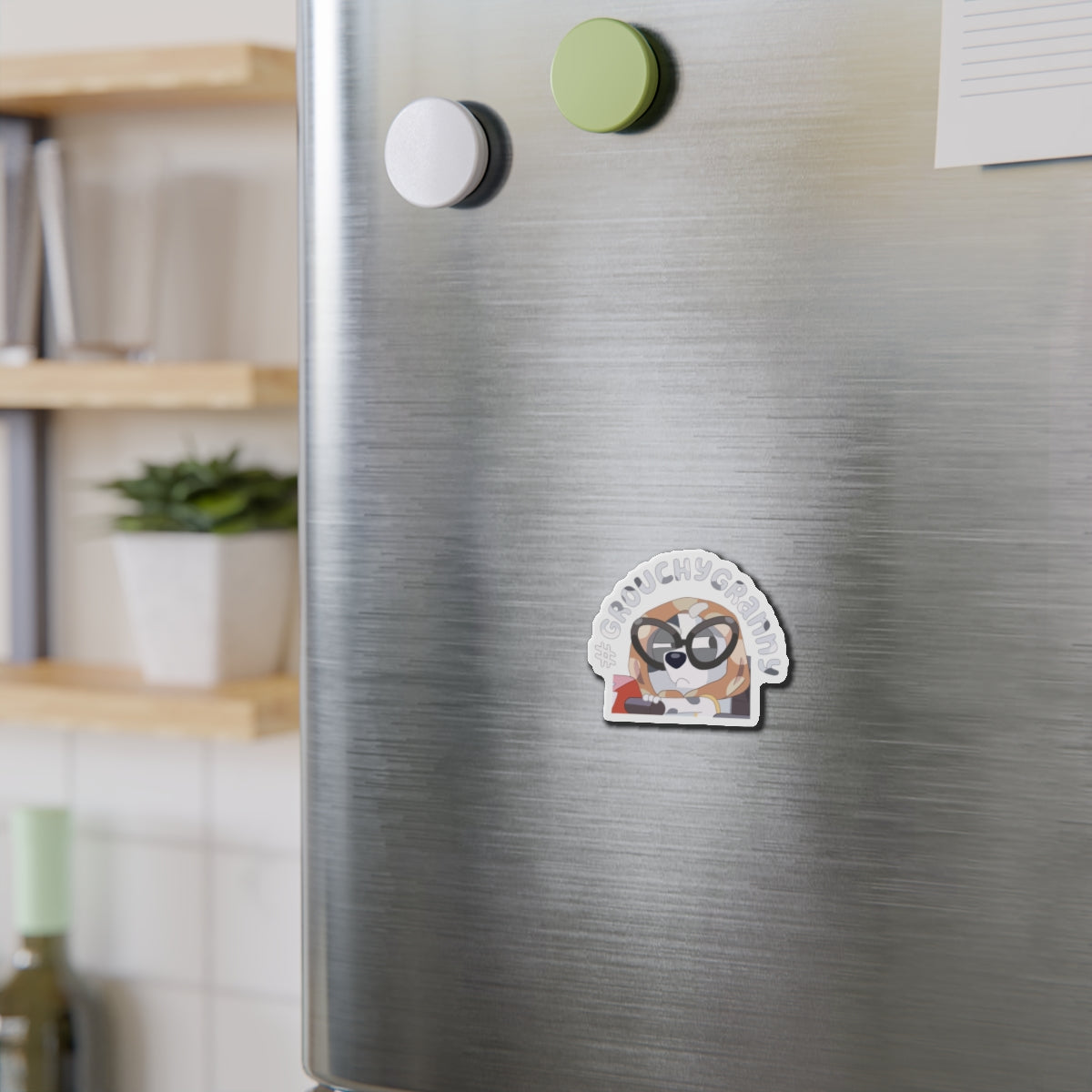 Grouchy Granny Die-Cut Magnets