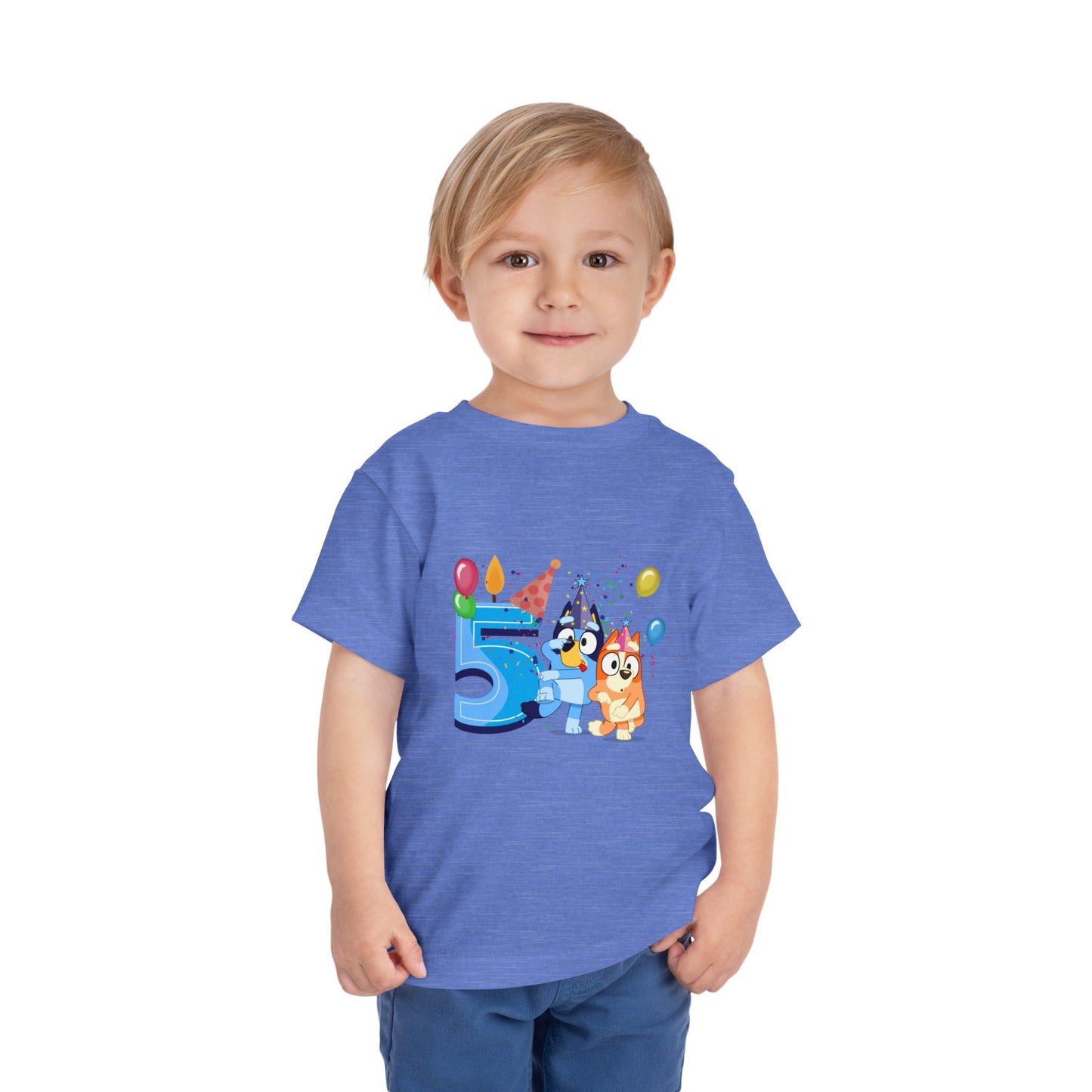 5th Birthday Toddler Short Sleeve Tee