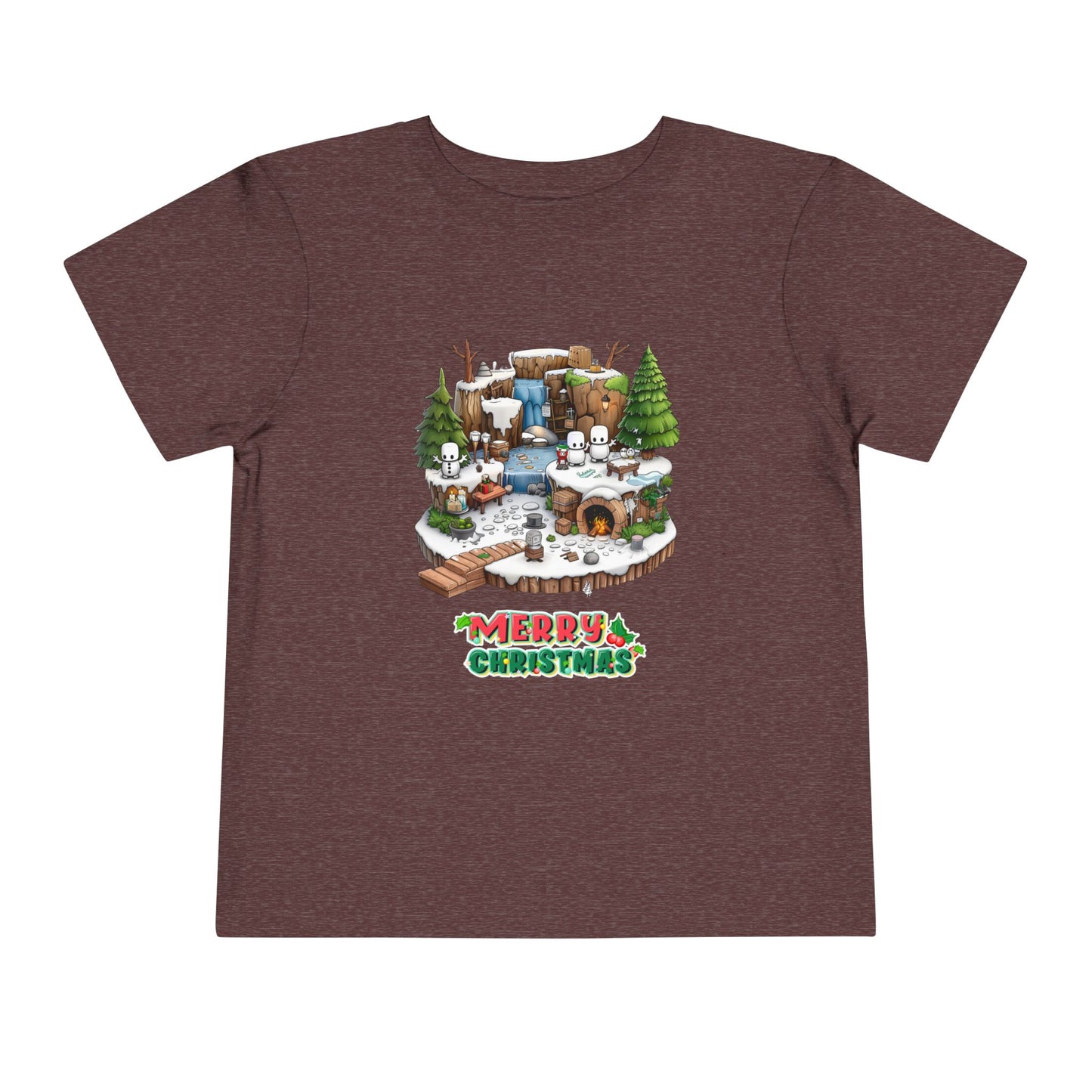 Merry Christmas Mine-craft Toddler Short Sleeve Tee