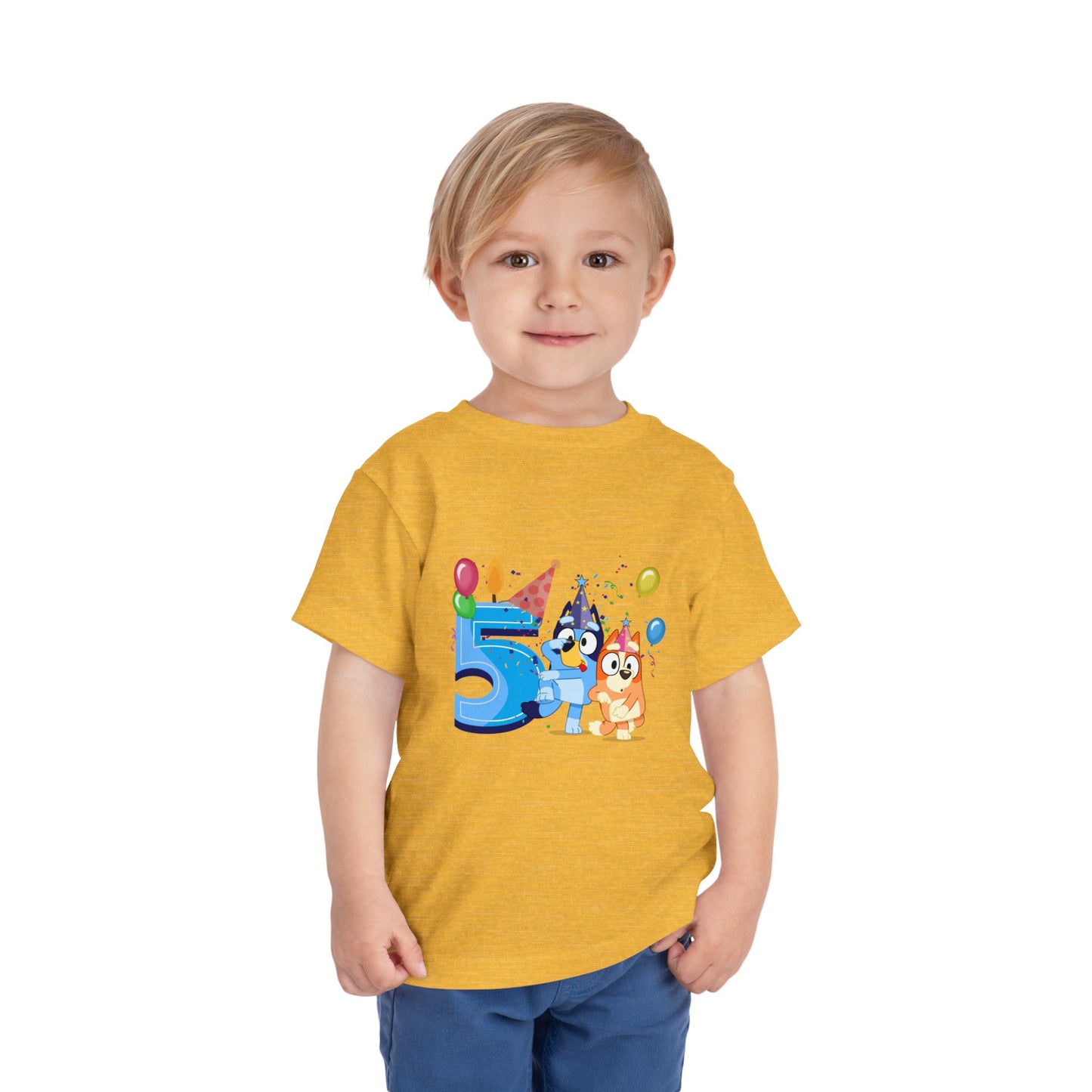 5th Birthday Toddler Short Sleeve Tee