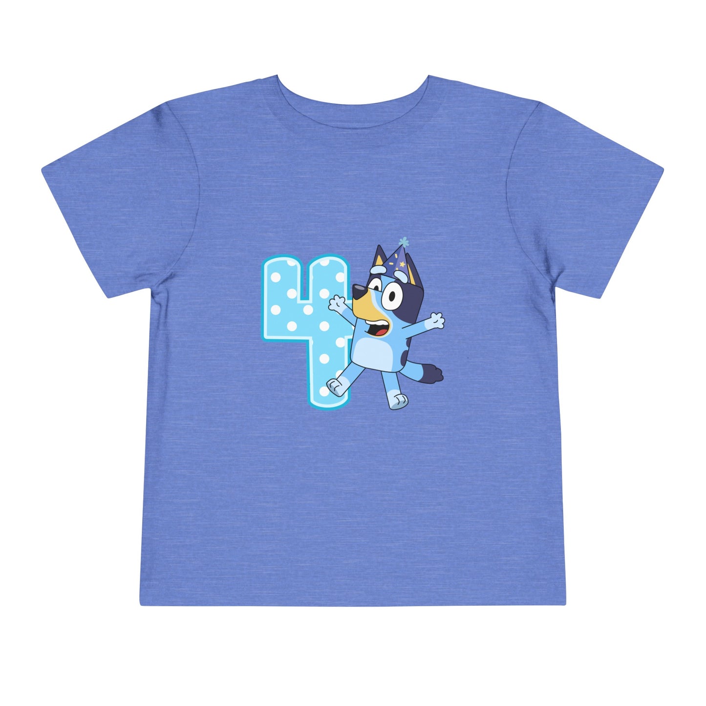 #4 Birthday Toddler Short Sleeve Tee