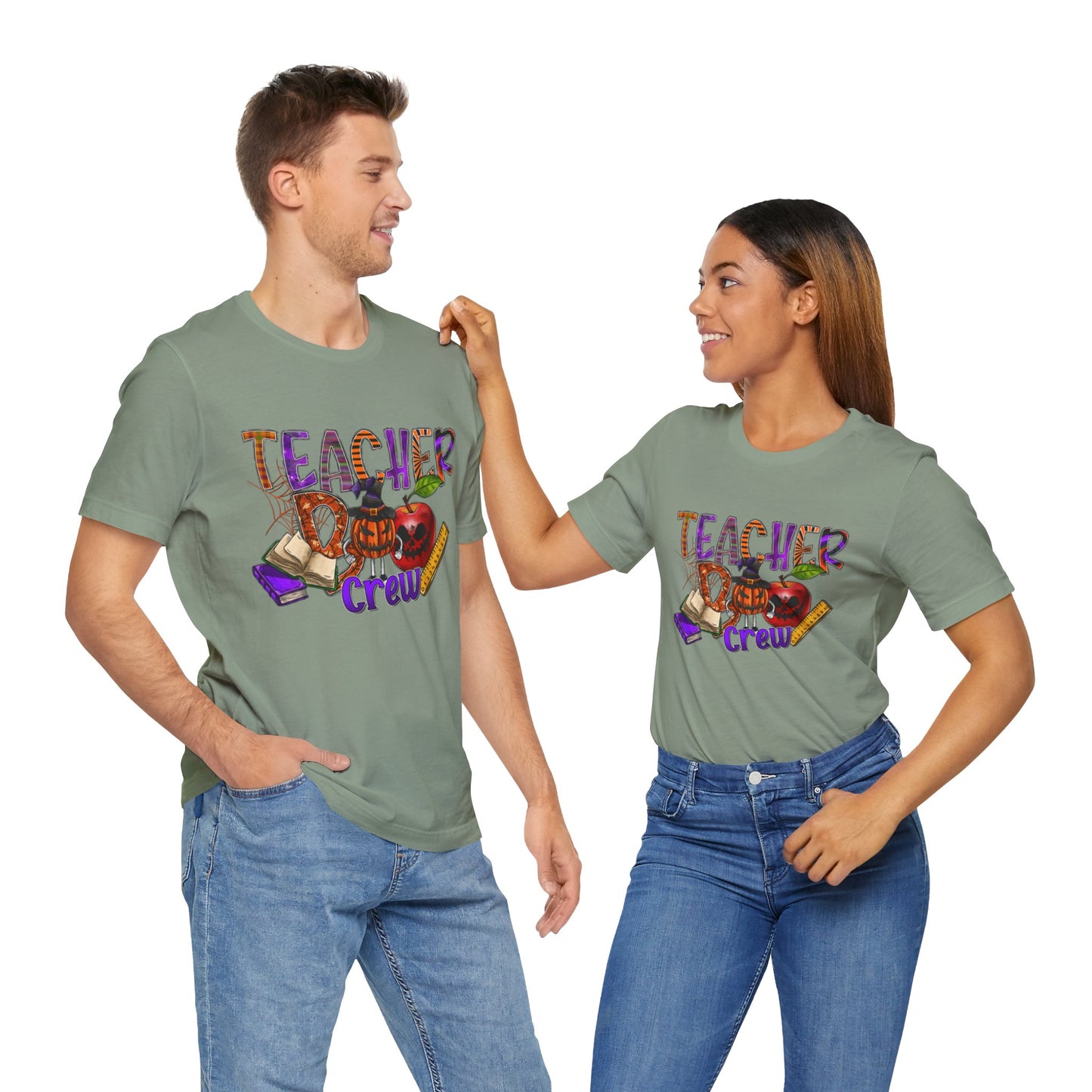 Teacher Boo Crew Jersey Short Sleeve Tee