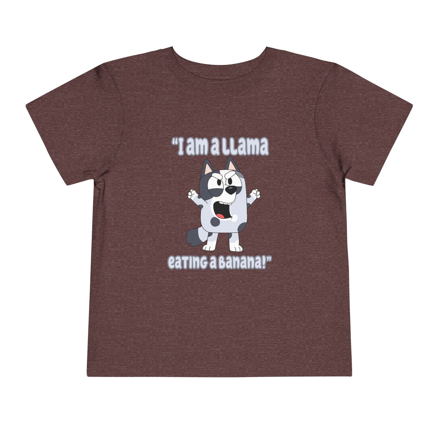 I'm a Llama eating a banana Toddler Short Sleeve Tee