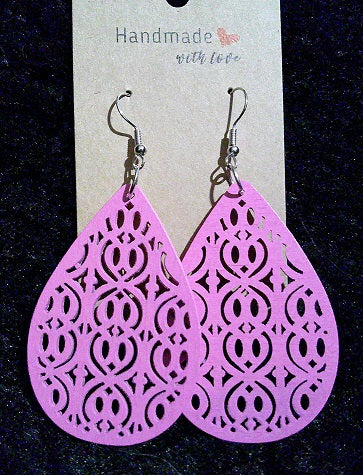 Boho teardrop hot pink
