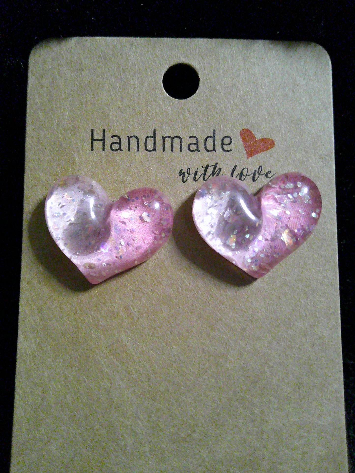 Dark/Light Pink glittery heart