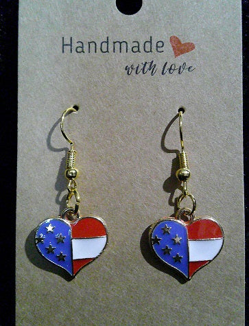 American flag heart
