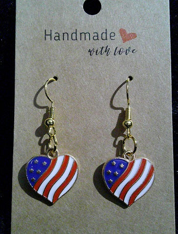 American flag heart