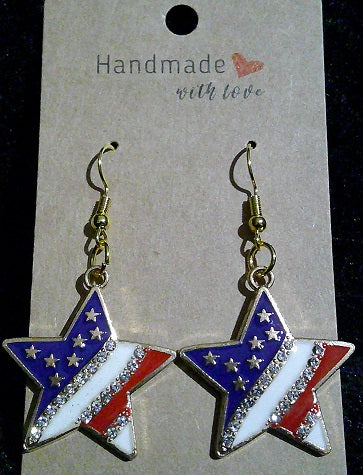 Large red, white & blue hanging star