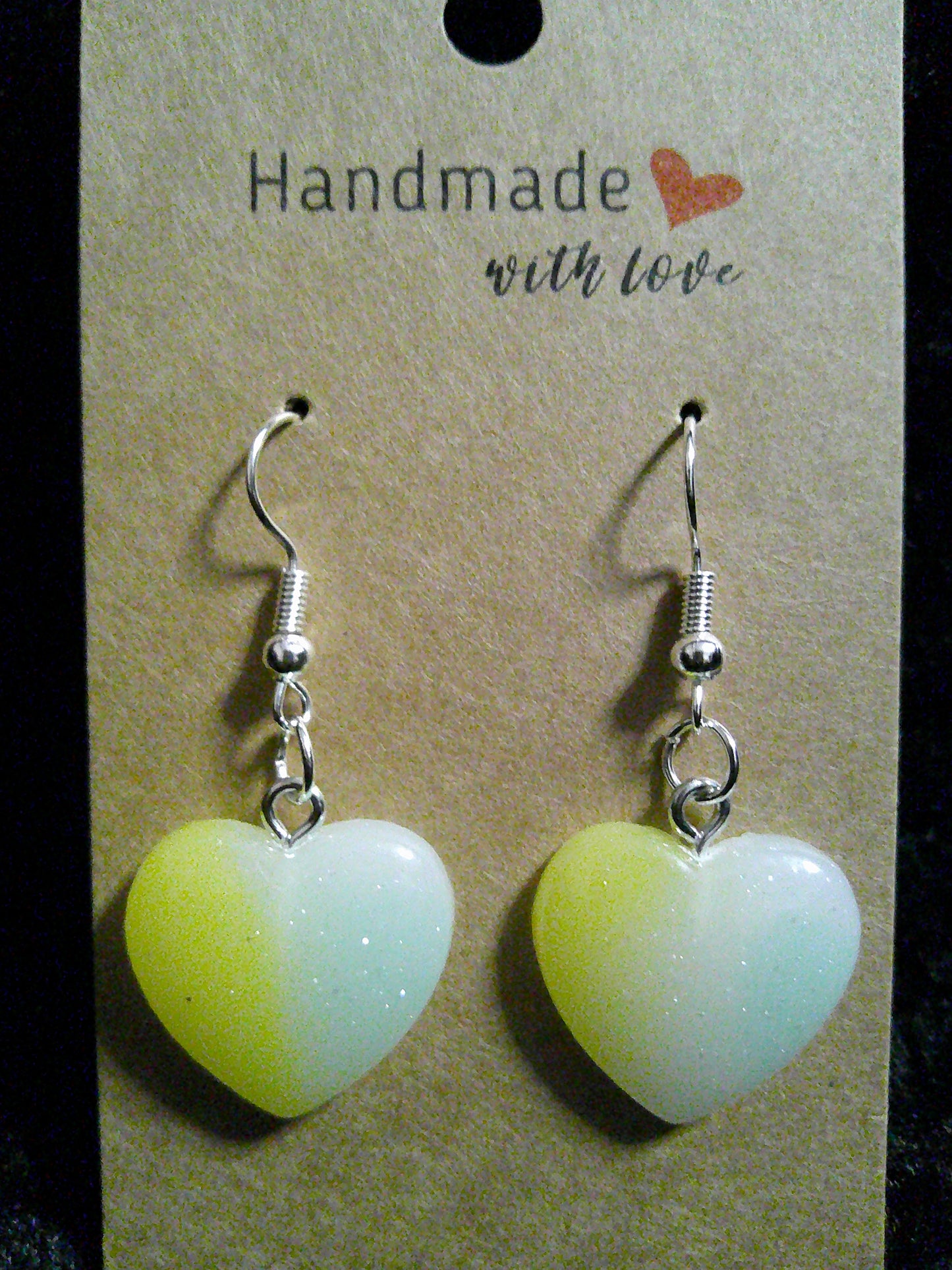 lime green/green ombre heart