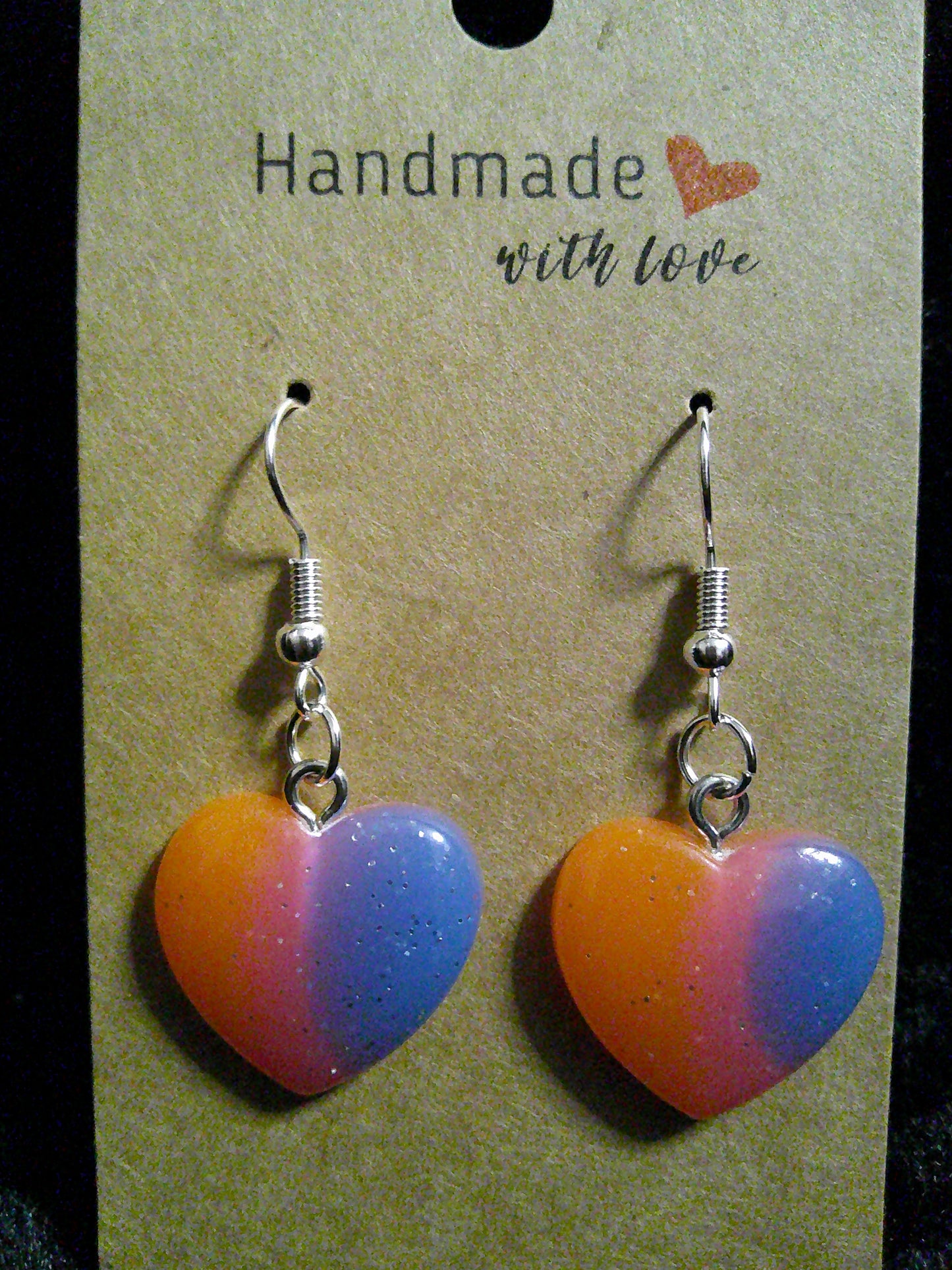 orange/blue ombre heart