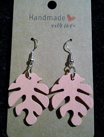 Boho pink leaf