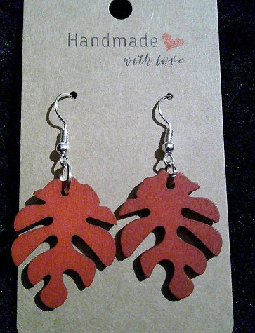 Boho red leaf