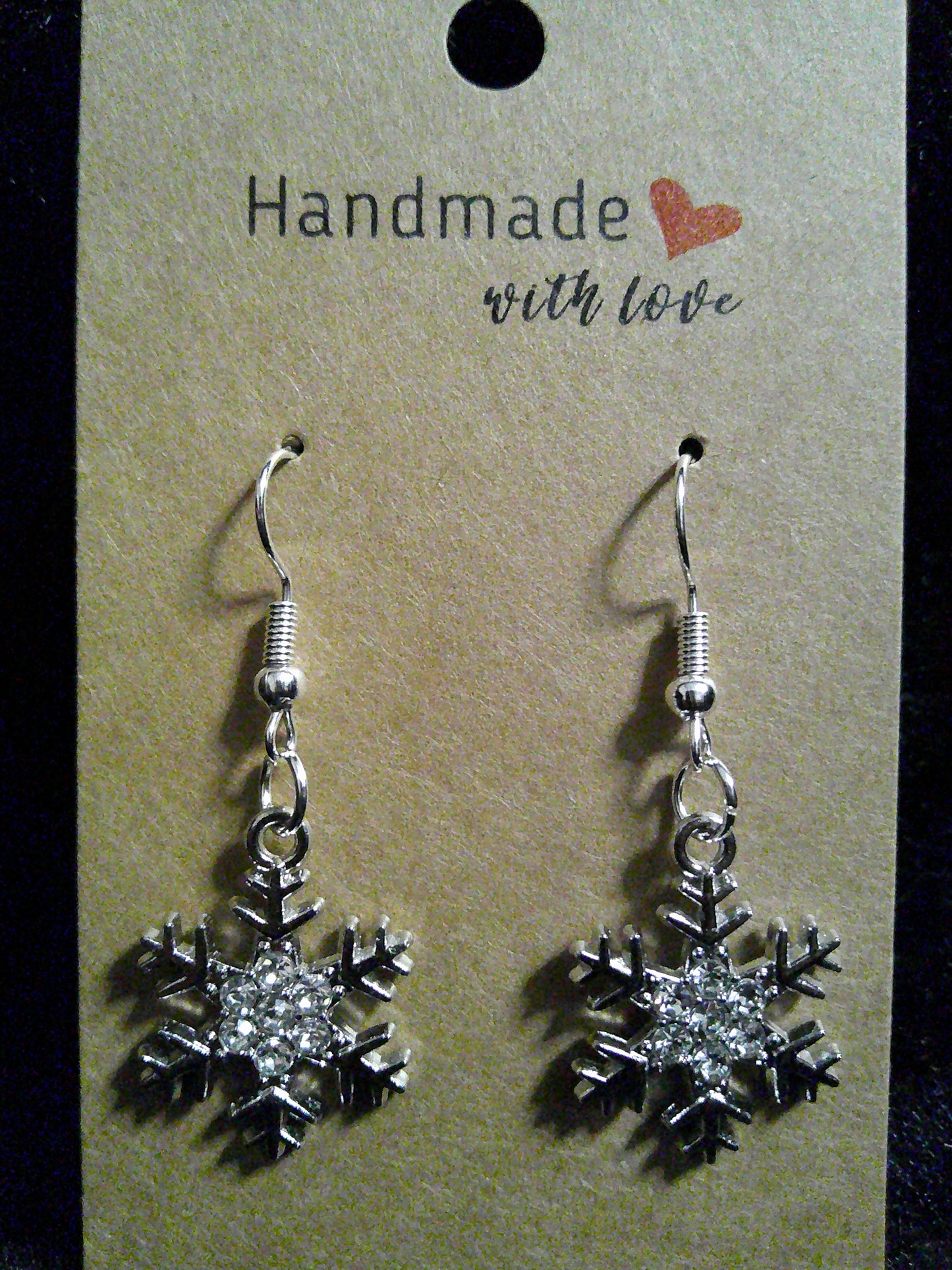 Silver rhinestone snowflake
