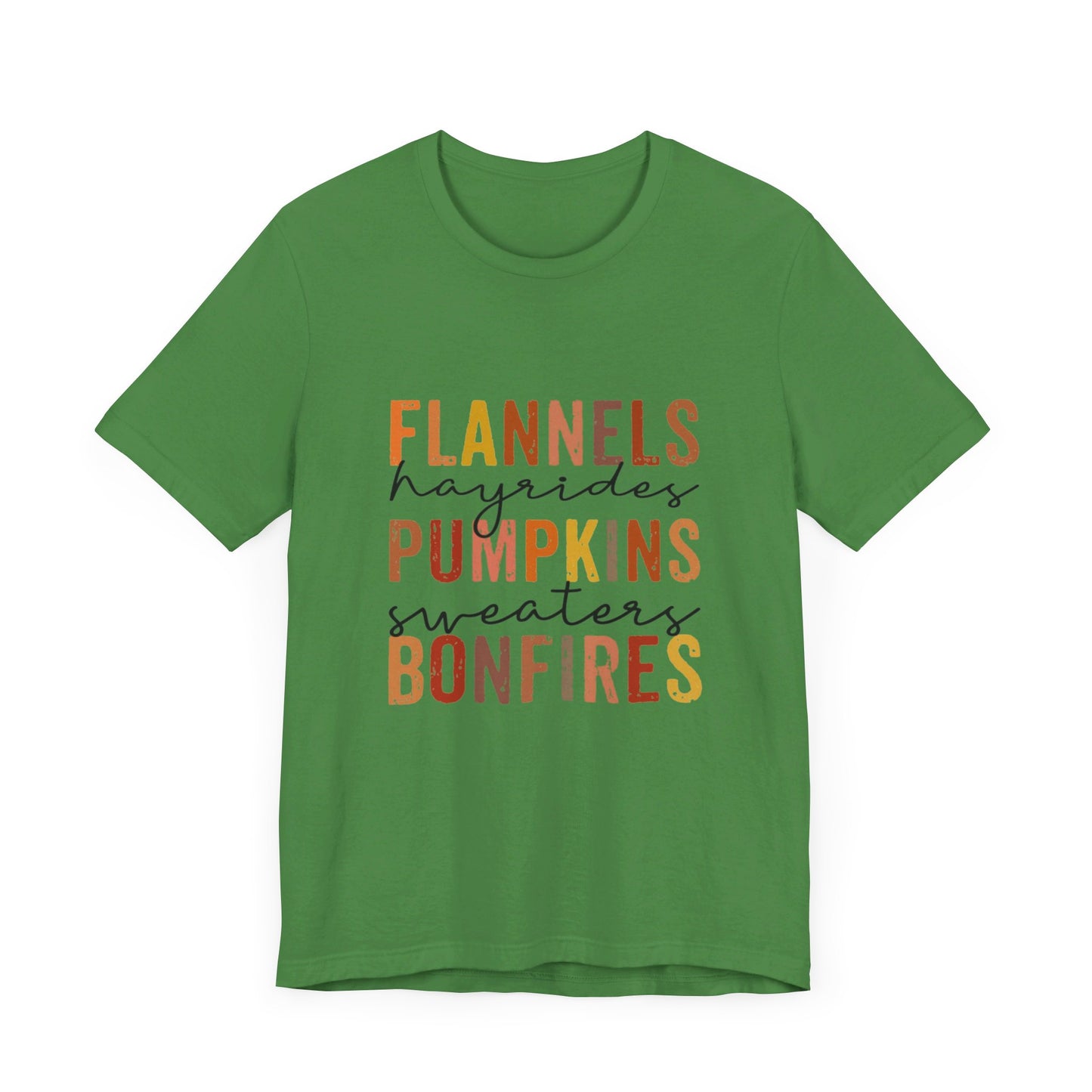 Flannels, Hayrides, Pumpkins, Sweaters, Bonfires Jersey Short Sleeve Tee