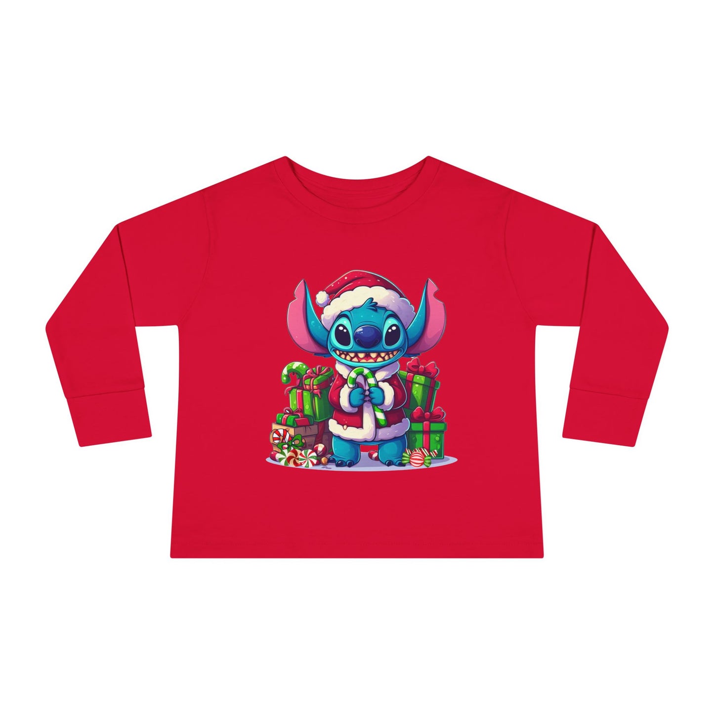 Christmas-Stitch Toddler Long Sleeve Tee