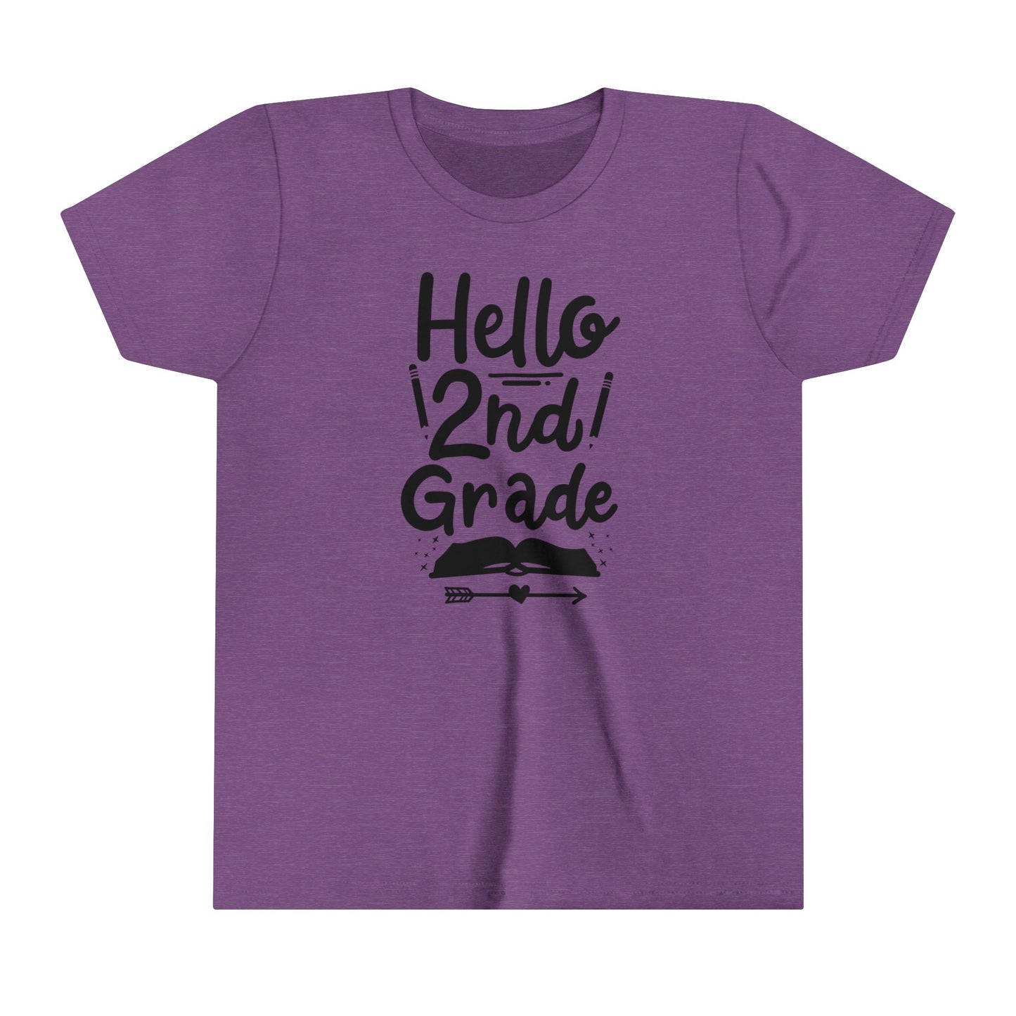 Hello 2nd Grade Youth Short Sleeve Tee