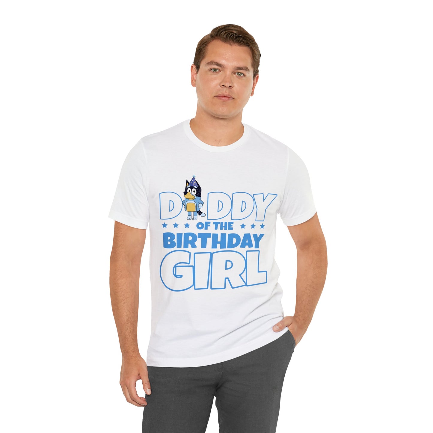 Dad of the birthday girl Bluey Birthday short sleeve Tshirt