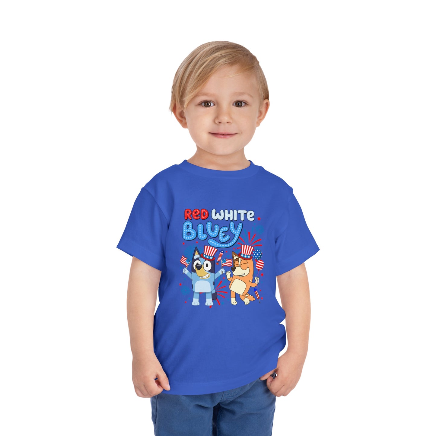 Red, White & Bluey Toddler Short Sleeve Tee