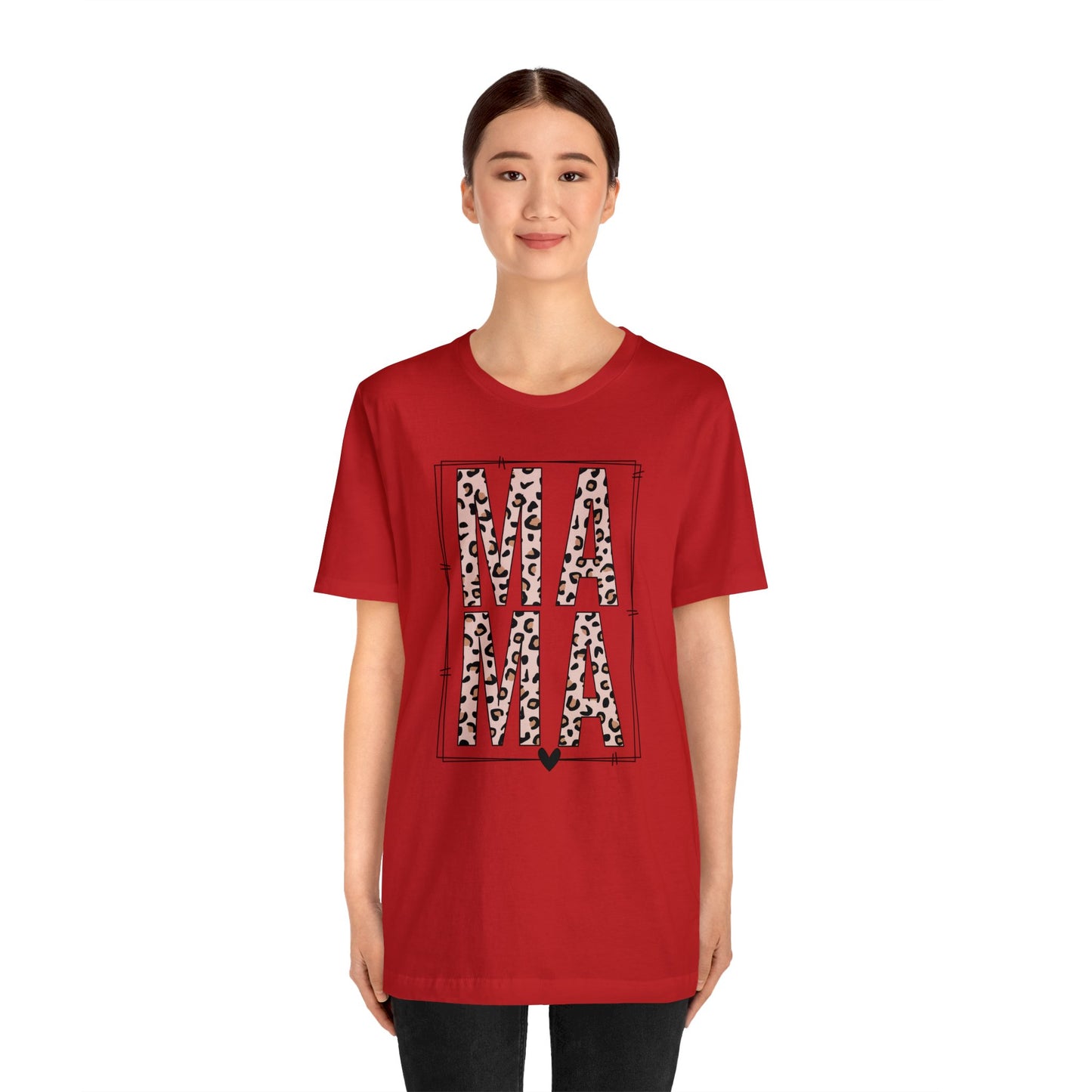 MAMA Leopard print short sleeve tshirt