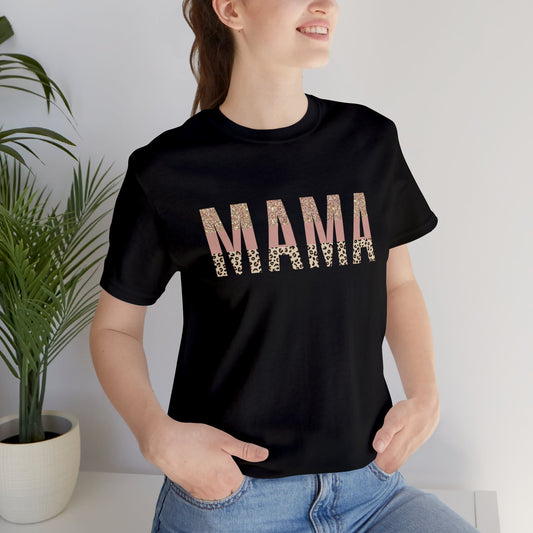 MAMA Leopard print short sleeve tshirt