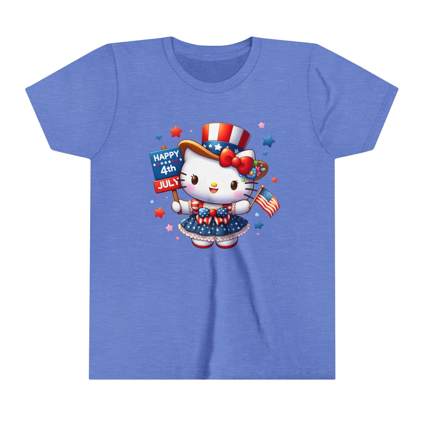 Happy 4th of July Hello Kitty Youth Short Sleeve Tee