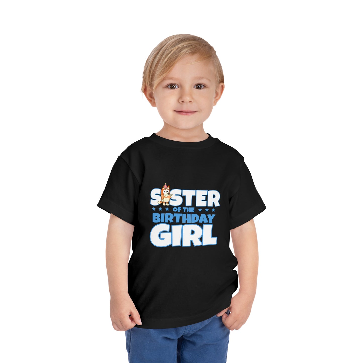 Sister of the Birthday Girl Toddler Short Sleeve Tee