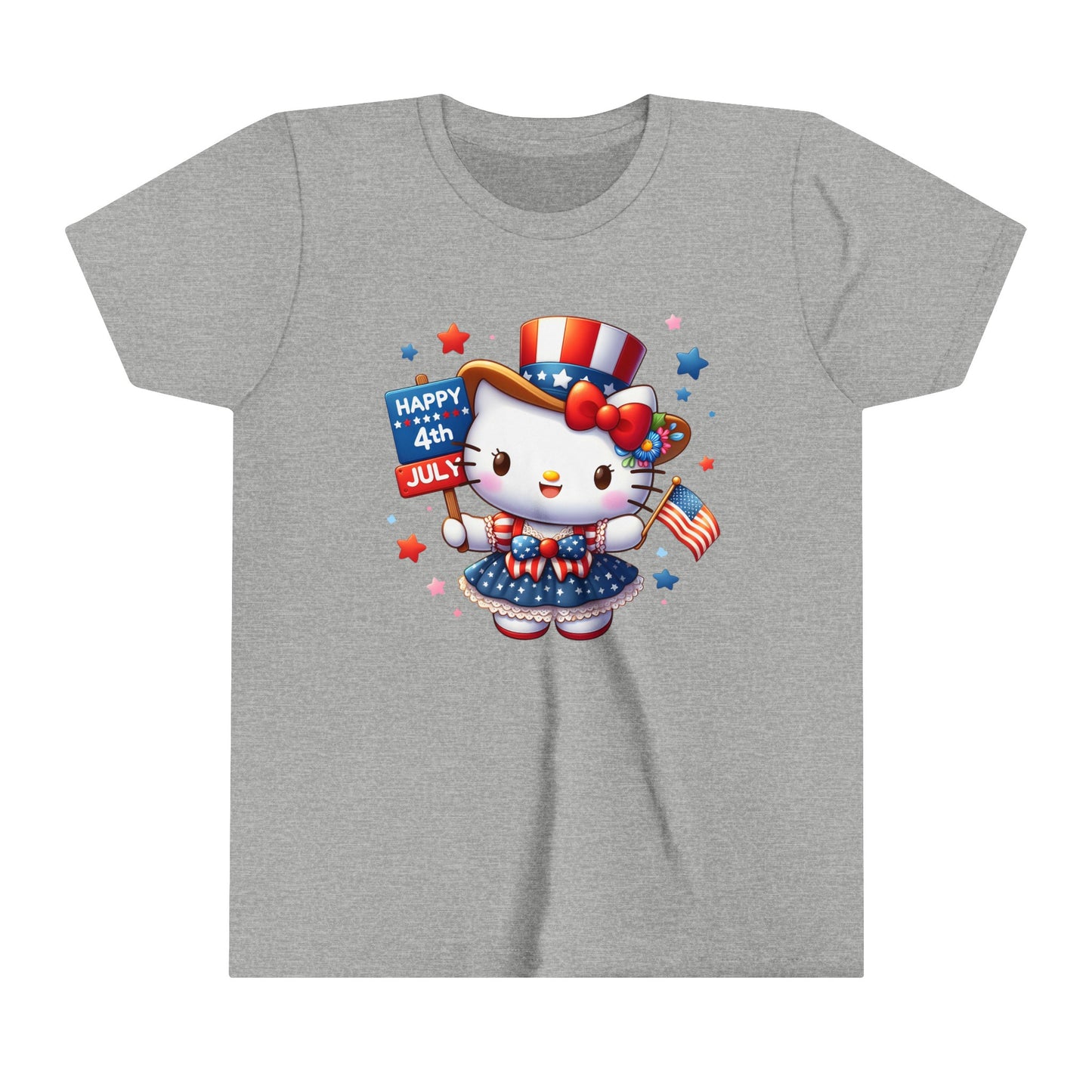 Happy 4th of July Hello Kitty Youth Short Sleeve Tee