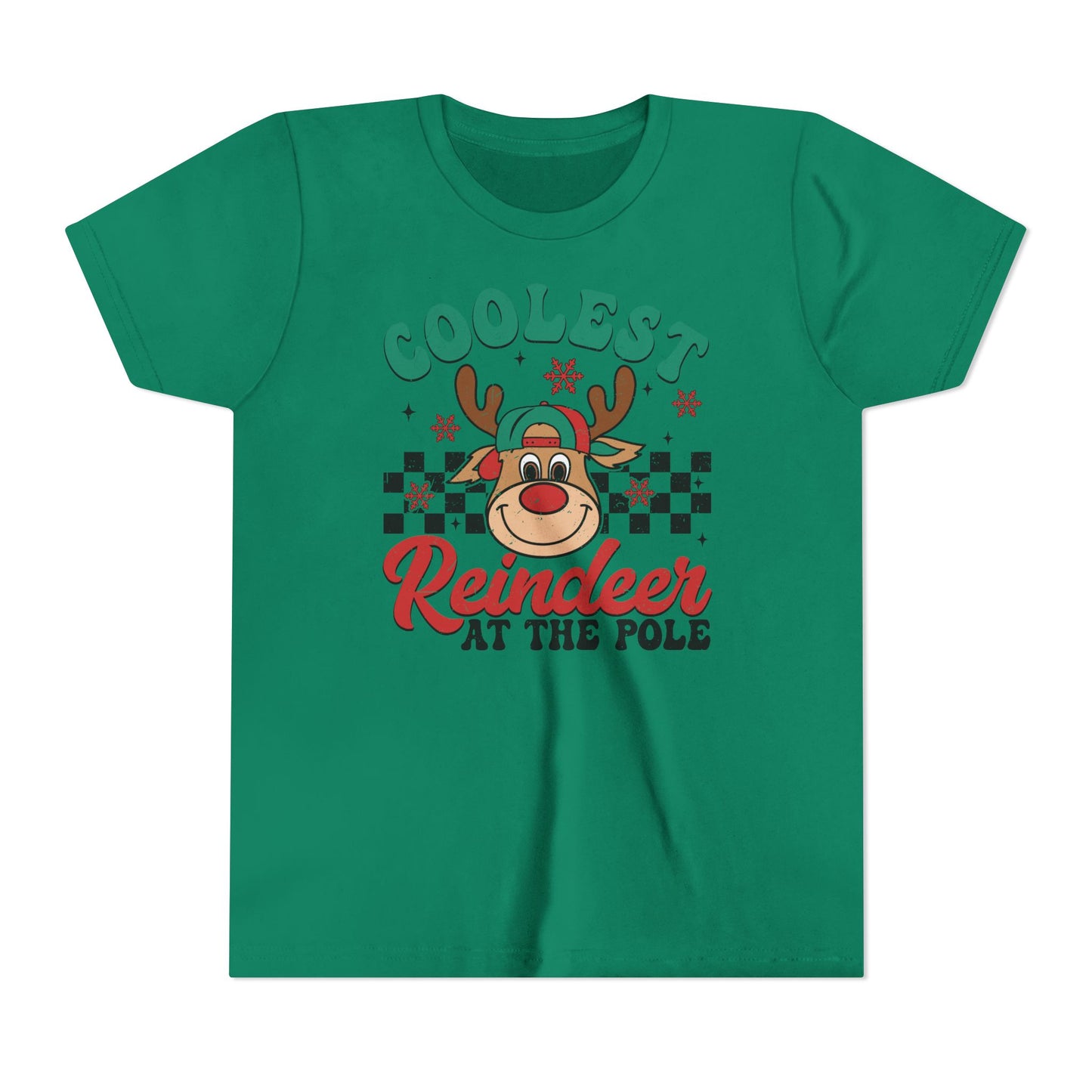Coolest Reindeer at the Pole Youth Short Sleeve Tee