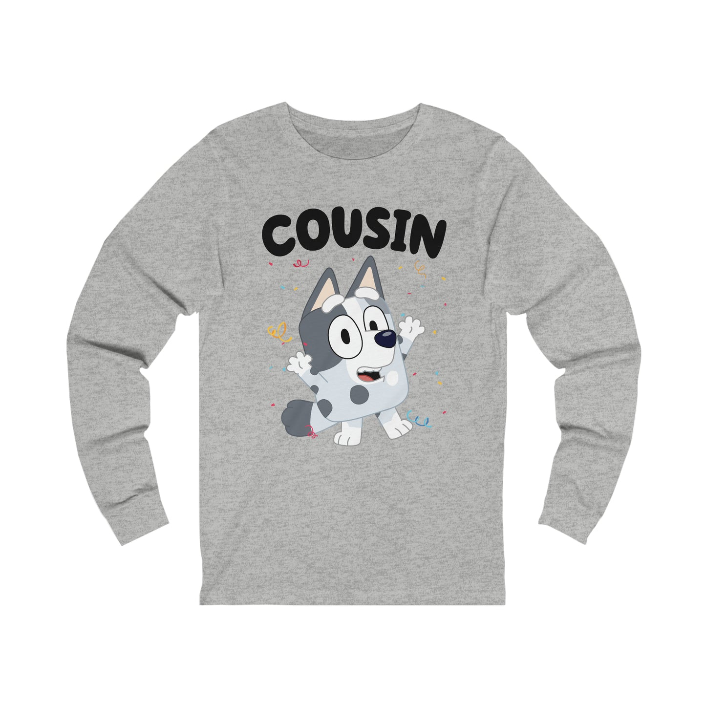 Cousin Muffin Bluey Birthday long sleeve Tshirt
