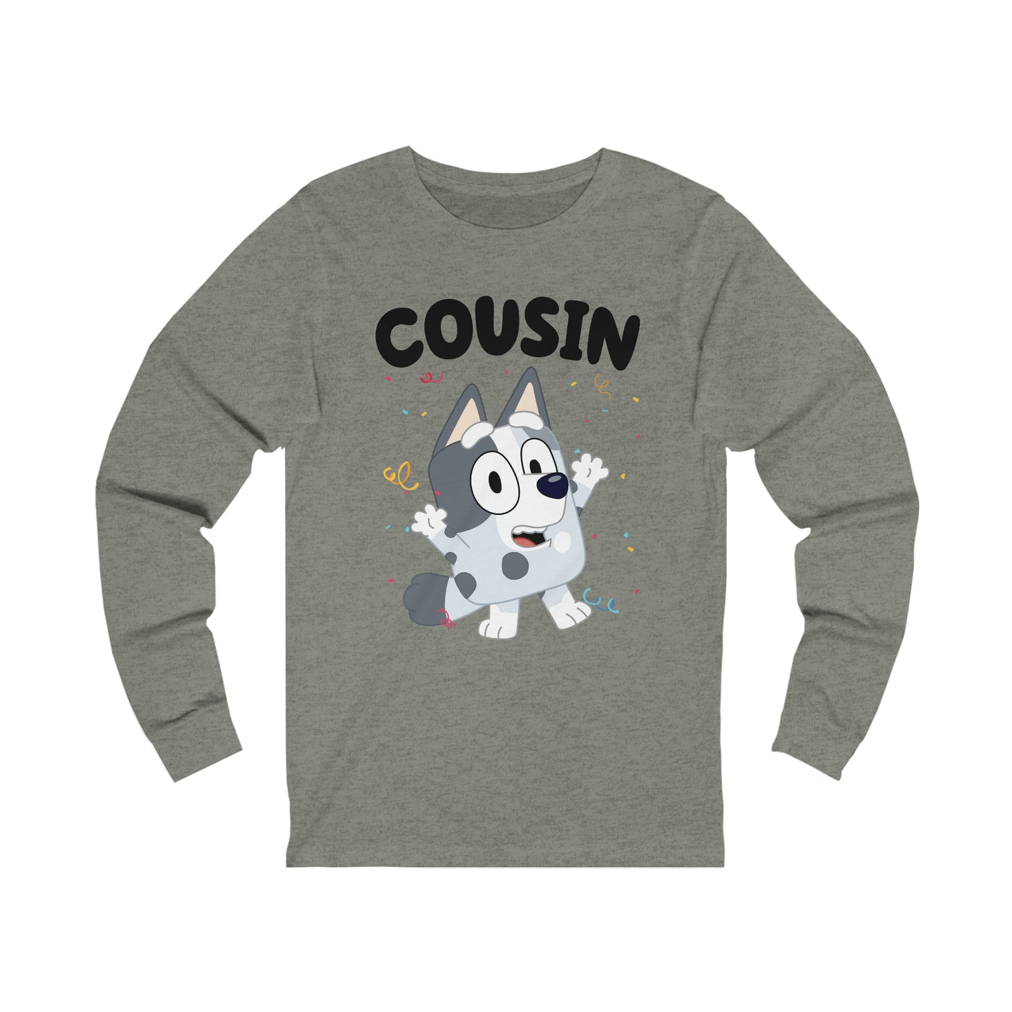 Cousin Muffin Bluey Birthday long sleeve Tshirt