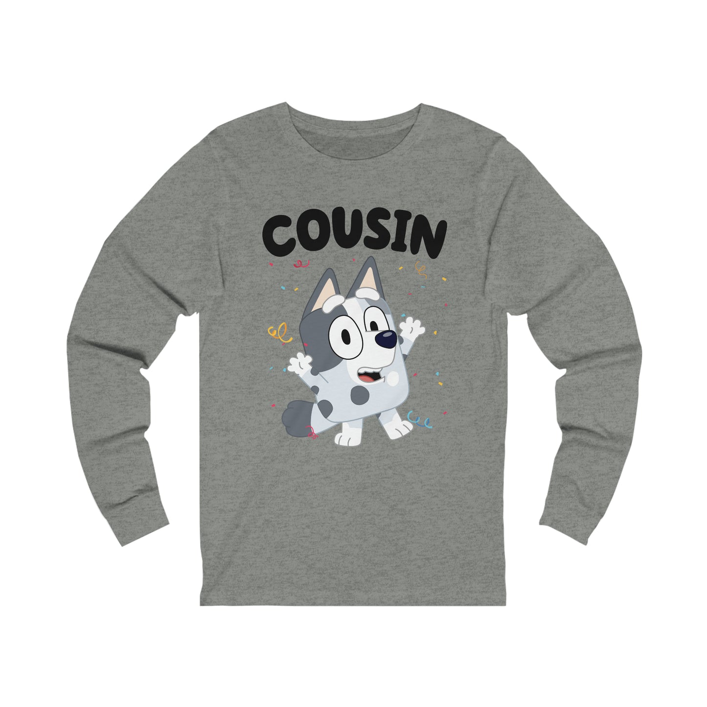 Cousin Muffin Bluey Birthday long sleeve Tshirt