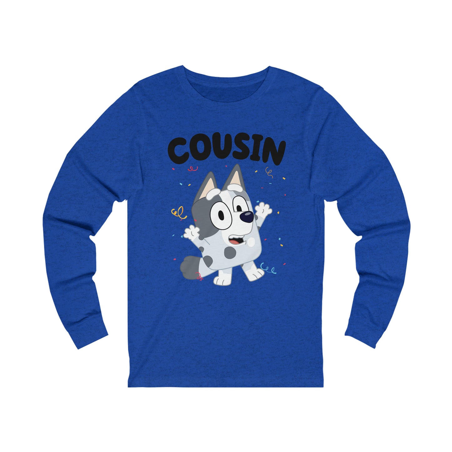 Cousin Muffin Bluey Birthday long sleeve Tshirt