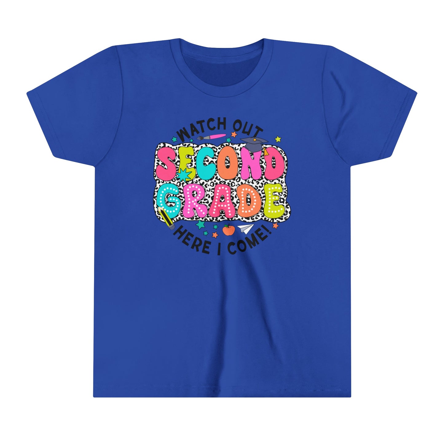Watch Out Second Grade Here I Come Youth Short Sleeve Tee