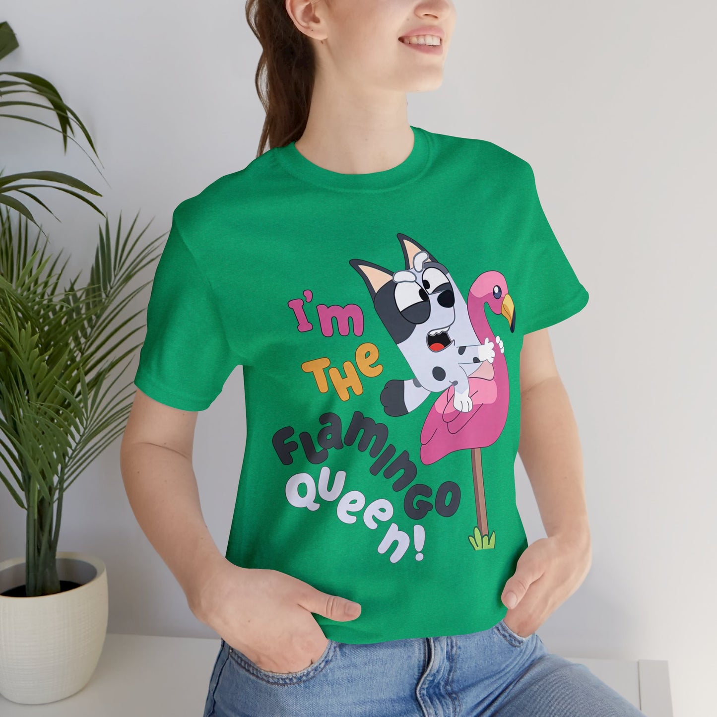 I'm the flamingo queen Short Sleeve Tshirt