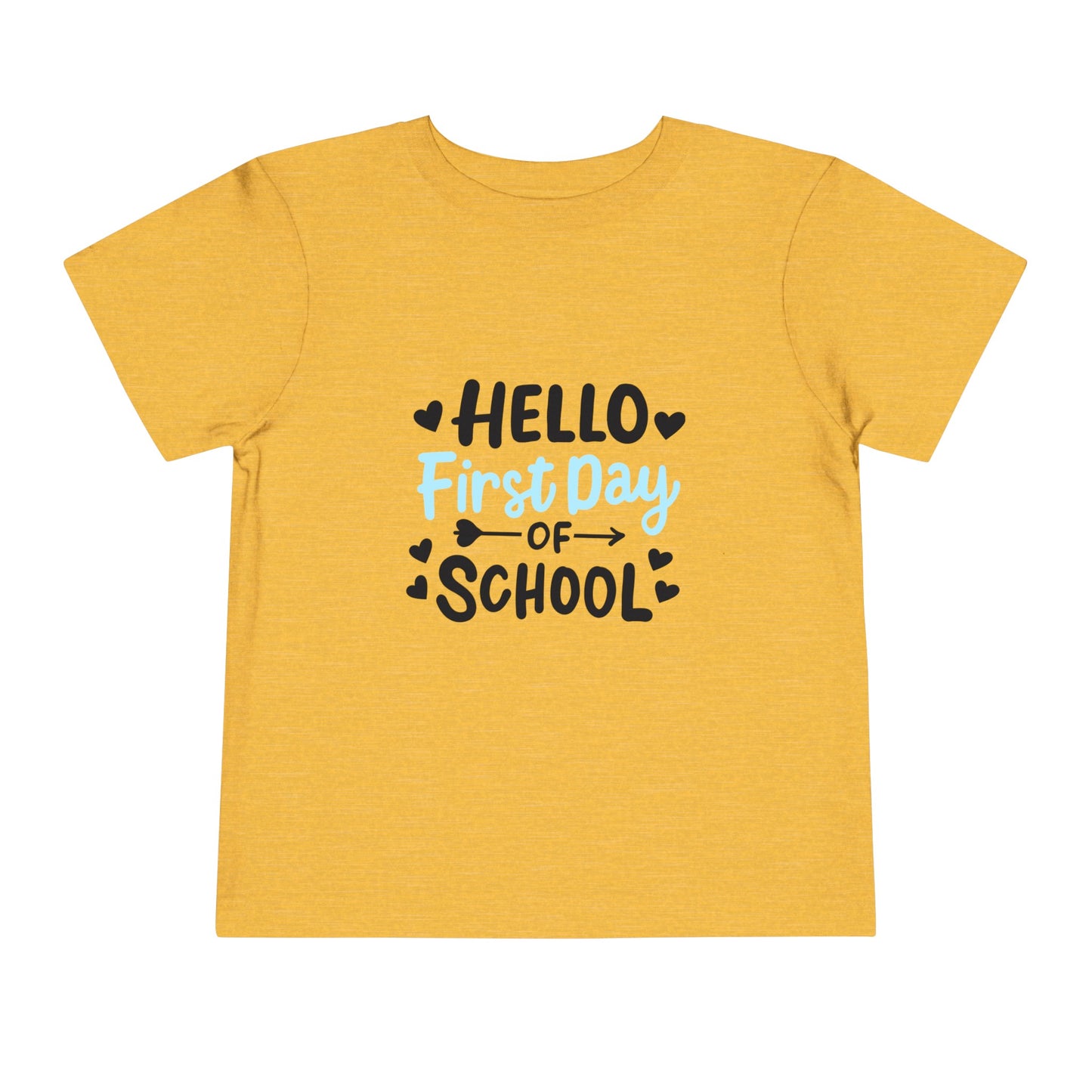 Hello First Day School Toddler Short Sleeve Tee